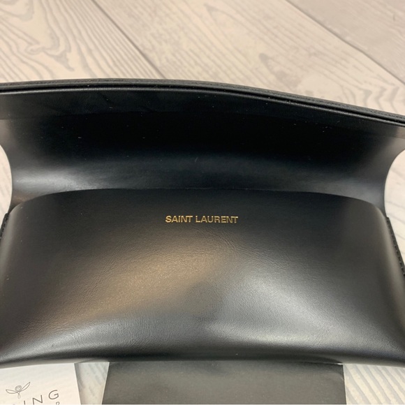 Saint Laurent Mink Fur Classic 11 Shields Gold Tone Sunglasses main image 5